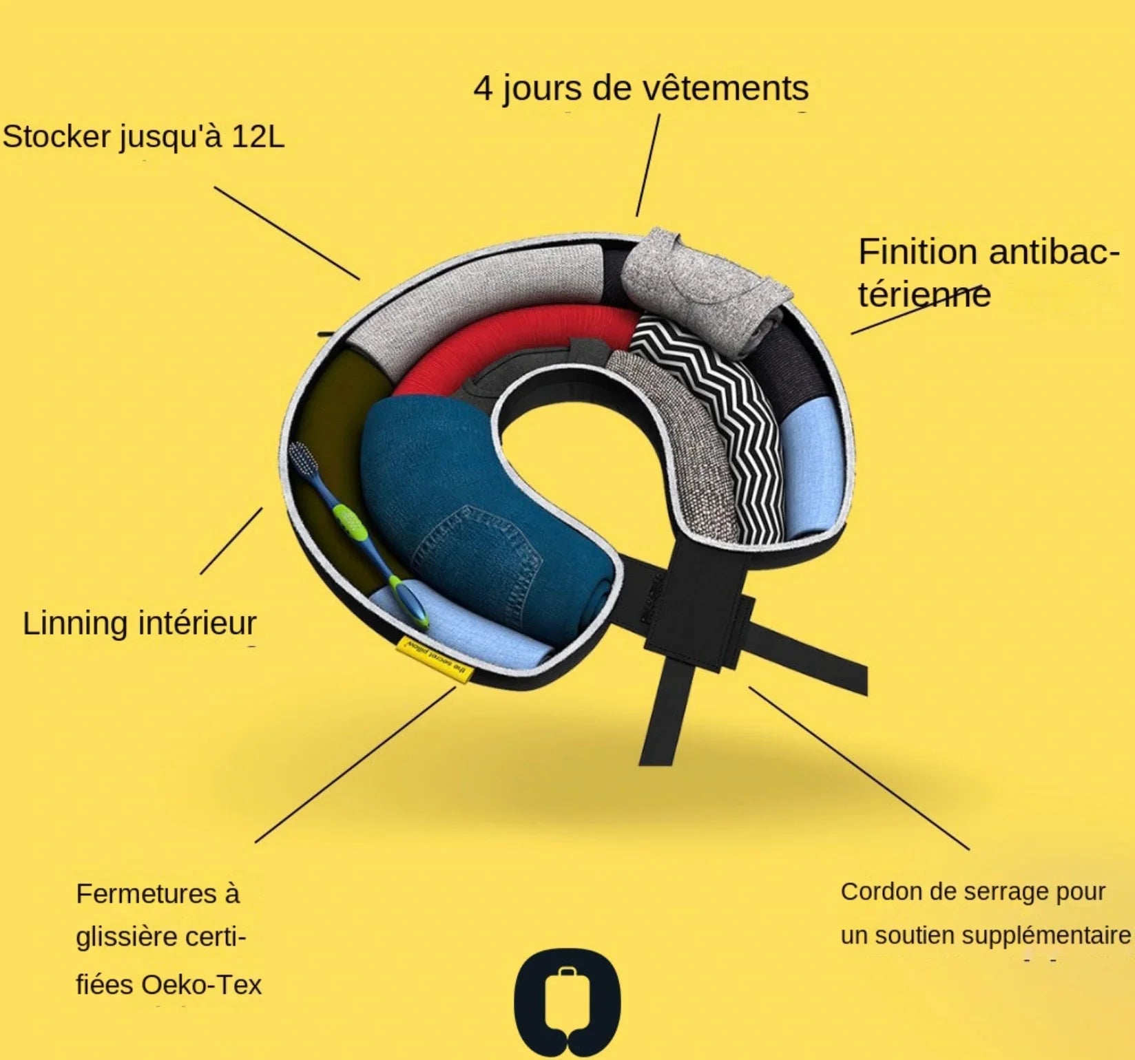 Travel neck pillow filling